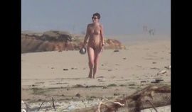 Cougar - Some Whore Is Walking On An Euro Beach Nude