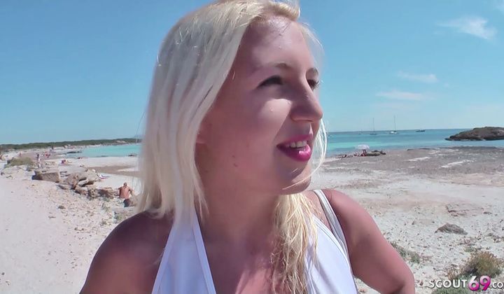 Cumshot - French Blond 18yr Old Teenage Entice To Ravage At Beach Of Malle