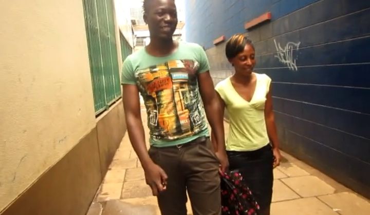 Ebony - African College Student Drinks Cum In Raunchy Bathroom-lisa…